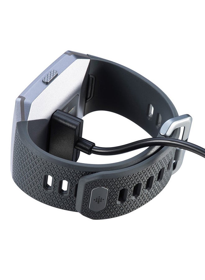 USB Charge Cable For Fitbit Ionic Black - Image 2